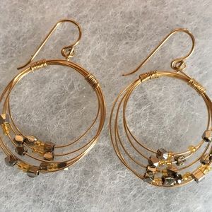 Hoops on Gold Ear Wires